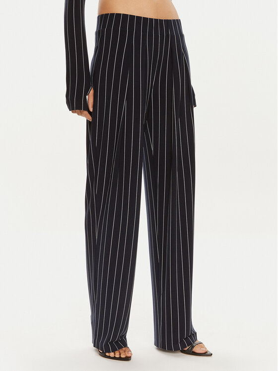 NORMA KAMALI Pantaloni di tessuto KK1247PLC32642 Blu scuro Relaxed Fit, taglia : M