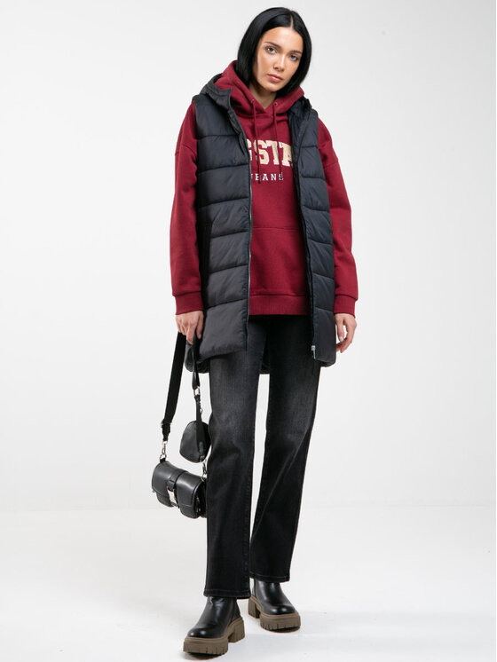 BIG STAR BIG STAR Bezrękawnik PAVLA_906_130 Czarny Basic Fit