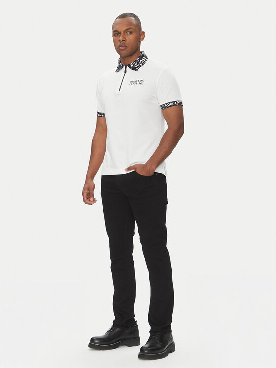 Versace Jeans Couture Versace Jeans Couture Polo majica 78GAGT02 Bela Regular Fit
