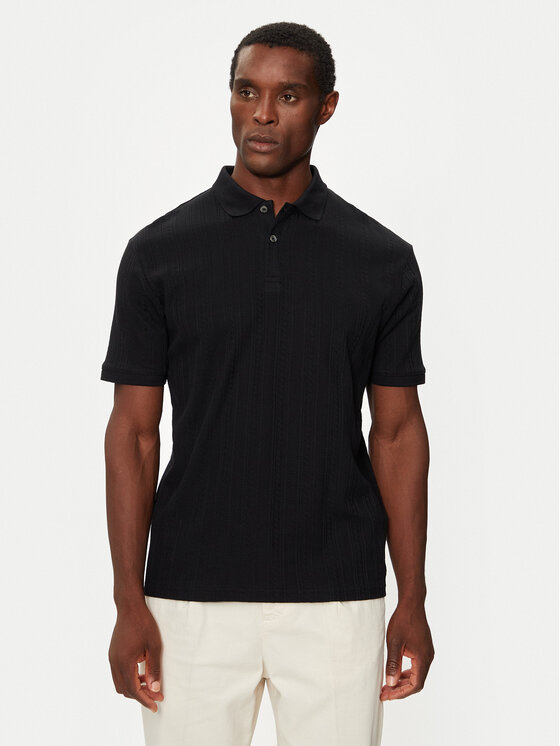 Selected Homme Polo 16094575 Nero Regular Fit, taglia : S