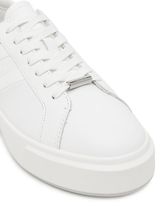 Calvin Klein Calvin Klein Snīkeri Basket Cups Lace Up Logo Tape YW0YW02007 Balts