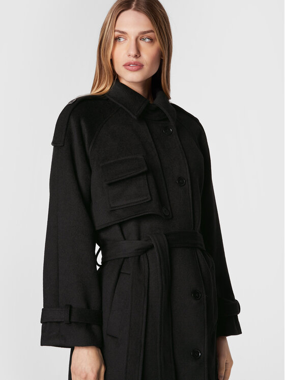 Bruuns Bazaar Bruuns Bazaar Демісезонний плащ Catarina BBW3009 Чорний Regular Fit
