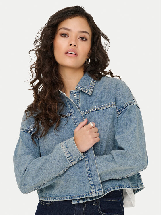JDY JDY Farmer kabát Aspen 15351405 Kék Regular Fit