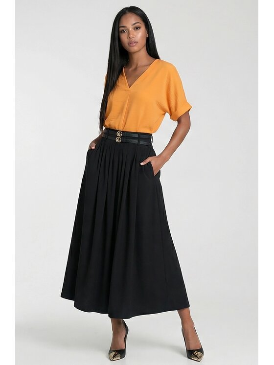 FIGL FIGL Blúzka M1321 Oranžová Regular Fit