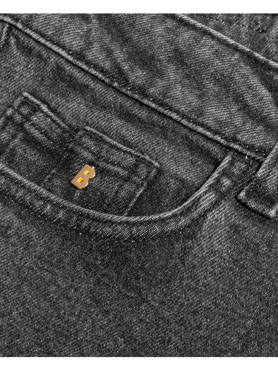 BENU BENU Jeansy Szare Šedá Slim Fit