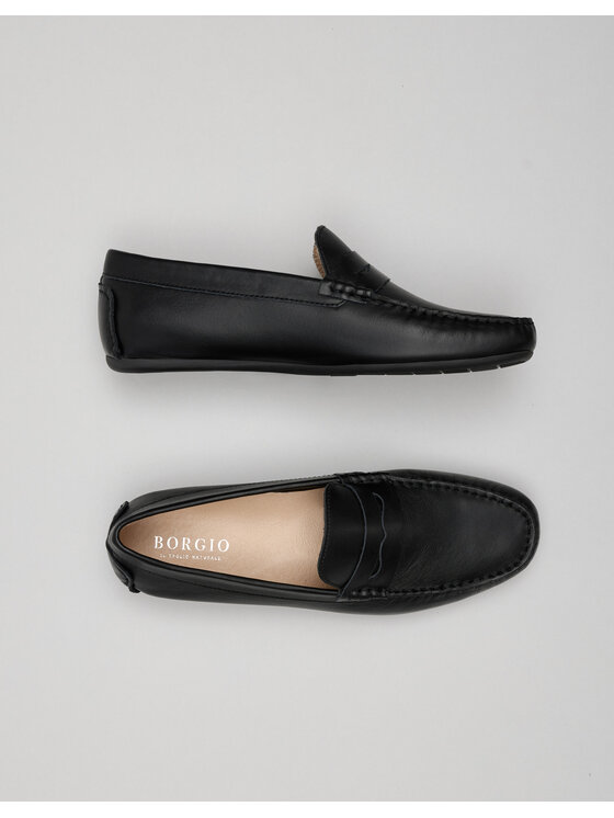 Borgio Borgio Mokasyny F300 black Czarny