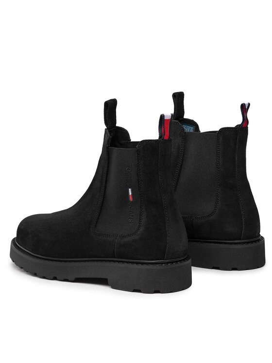 Tommy Jeans Tommy Jeans Chelsea cipele Suede Chelsea Boot EM0EM00829 Crna