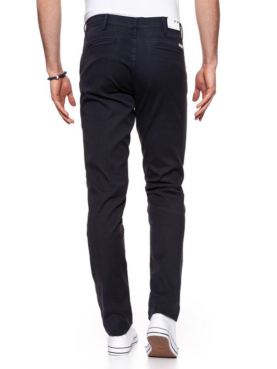 Wrangler Wrangler Chinosy CHINO Niebieski Slim Fit