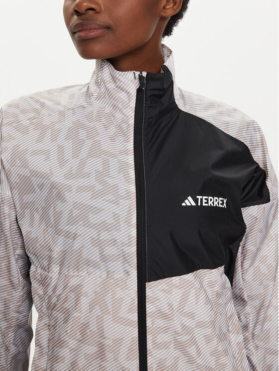 adidas adidas Μπουφάν για τρέξιμο Terrex Trail Running IW9245 Εκρού Regular Fit