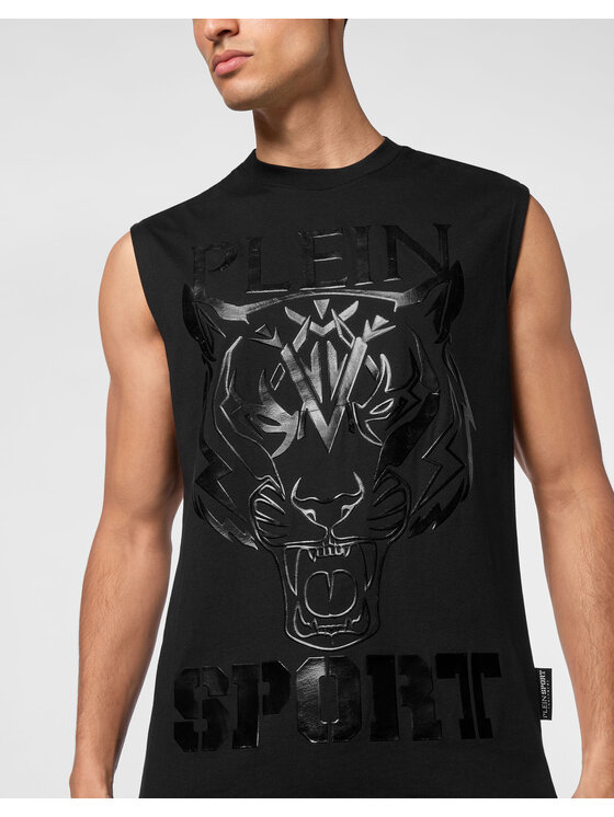 Plein Sport Plein Sport Tank top 10159 Czarny Regular Fit