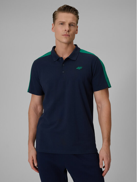 4F 4F Polo SPORTS CLUB Granatowy Regular Fit