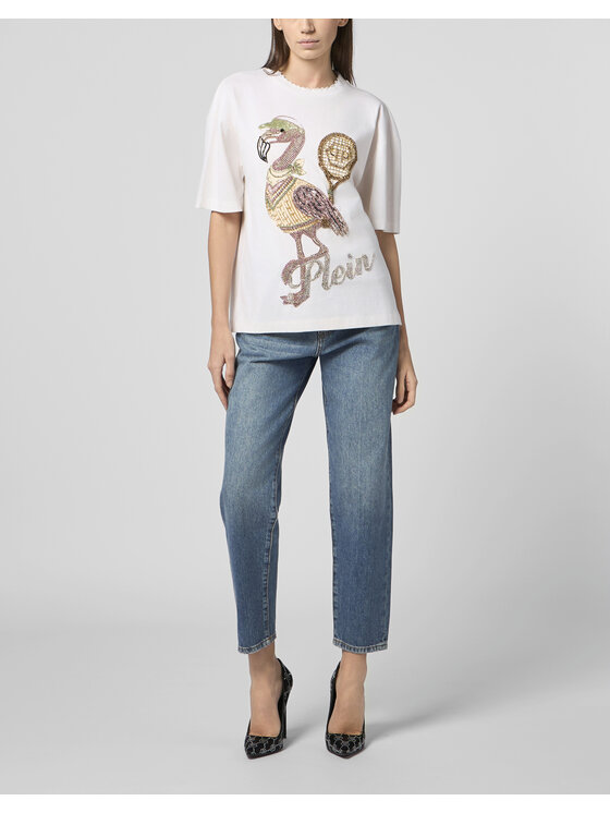 PHILIPP PLEIN PHILIPP PLEIN T-Shirt 30522 Biały Regular Fit