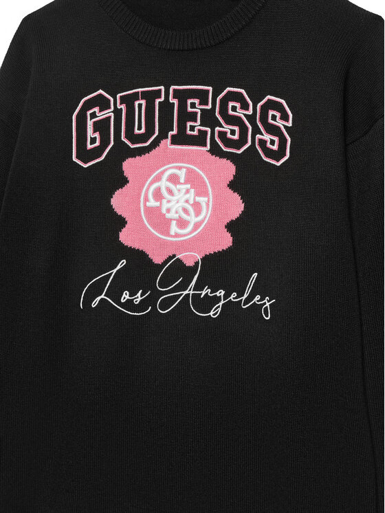 Guess Guess Trikotažinė suknelė J5YK09 Z3OF0 Juoda Regular Fit