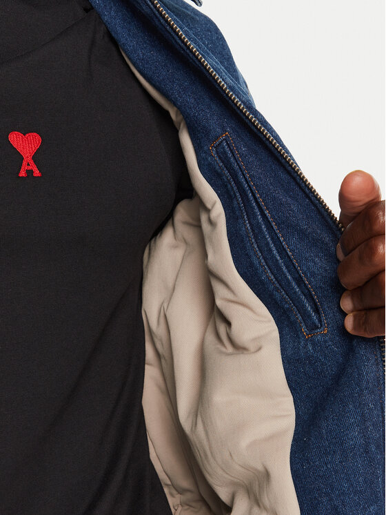 AMI Paris AMI Paris Farmer kabát HJK020DE0031 Kék Regular Fit