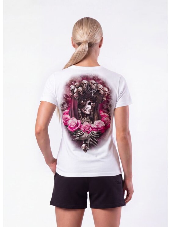 PITBULL PITBULL T-Shirt SANTA MUERTE Biały Regular Fit