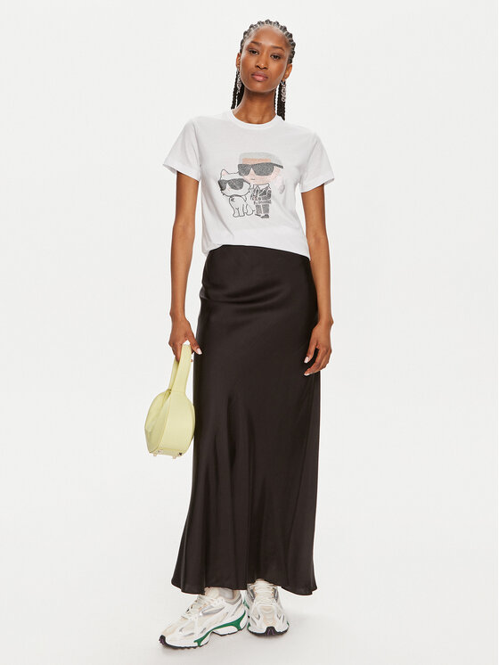 KARL LAGERFELD KARL LAGERFELD T-Shirt Ikonik 2.0 230W1772 Weiß Regular Fit
