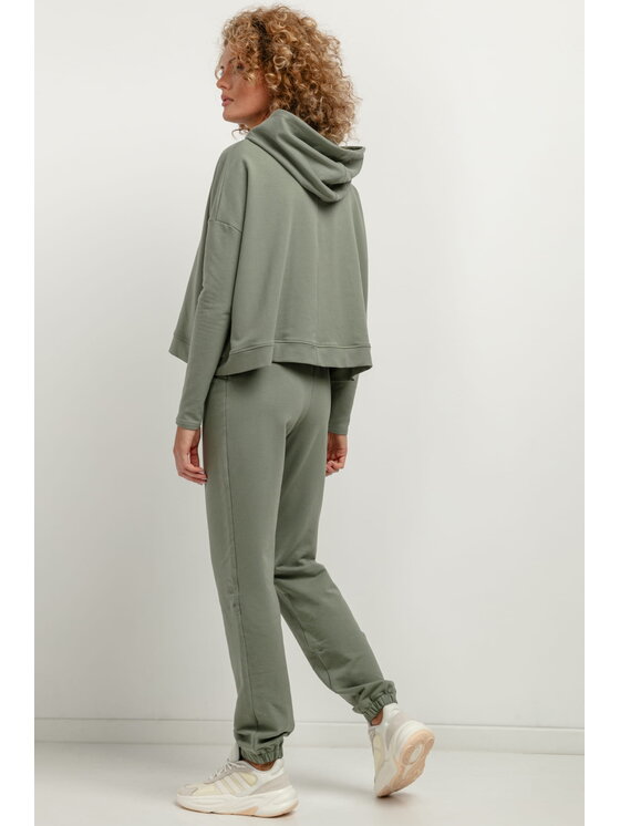 Tessita Tessita Spodnie dresowe T384 Zielony Straight Leg