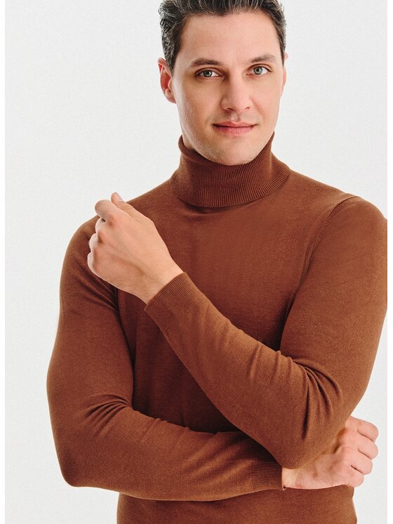 Pako Lorente Pako Lorente Sweter P25WN-2X-032 Pomarańczowy Classic Fit
