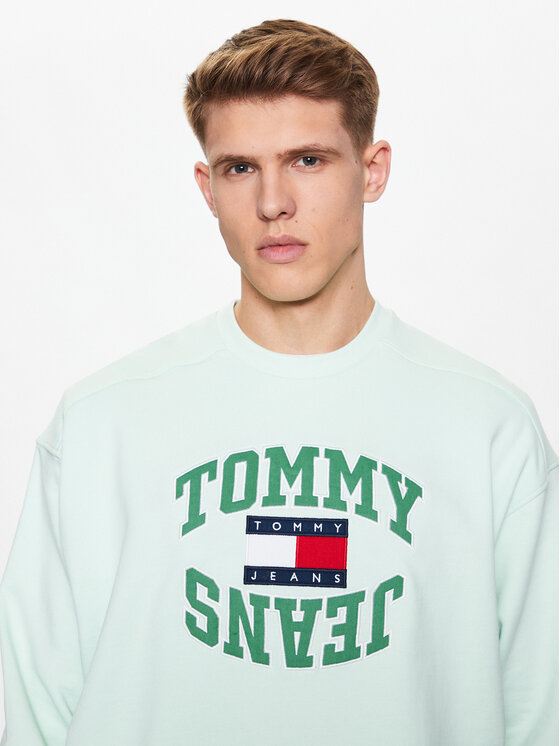 Tommy Jeans Tommy Jeans Μπλούζα Boxy Arched Logo DM0DM16375 Πράσινο Boxy Fit