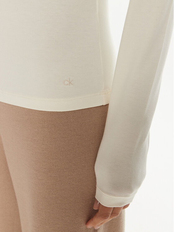 Calvin Klein Calvin Klein Μπλουζάκι K20K207745 Εκρού Regular Fit