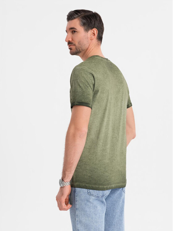 Ombre Ombre T-Shirt OM-TSWT-0242 Khaki Regular Fit