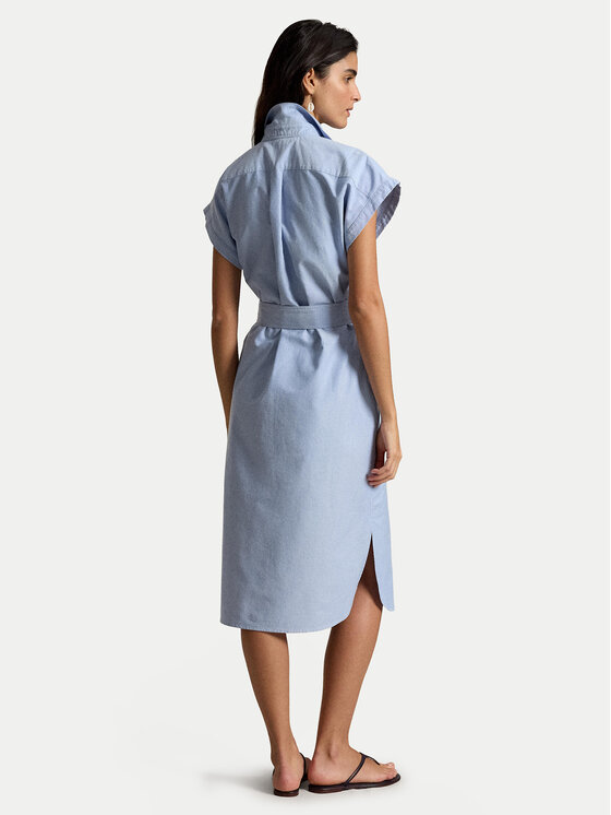 Polo Ralph Lauren Polo Ralph Lauren Košilové šaty 211A12907001 Světle modrá Regular Fit