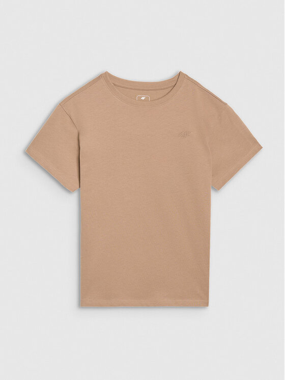 4F 4F T-Shirt 4FJWSS25TTSHF2326-83S Brązowy Oversize