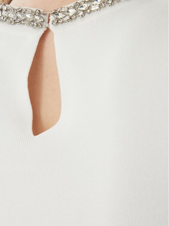 Morgan Morgan Пуловер 261-MDIANE Бял Regular Fit