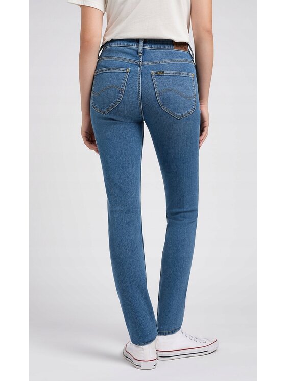 Lee Lee Jeansy Scarlett High Niebieski Skinny Fit
