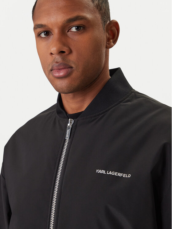 KARL LAGERFELD KARL LAGERFELD Bunda bomber 505005 561533 Černá Regular Fit