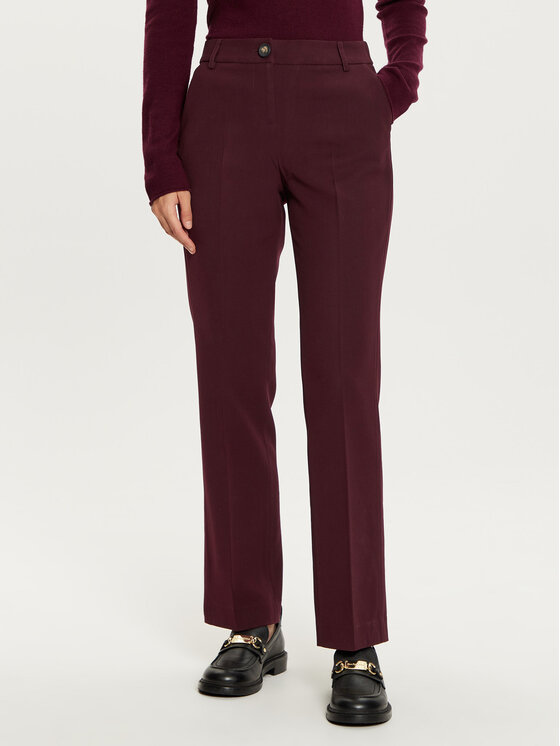 Tatuum Tatuum Hlače iz tkanine Laurania 2 T2422.140B Bordo rdeča Straight Fit