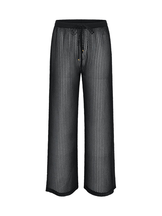 Triumph Triumph Spodnie plażowe Beach MyWear Crochet 10226465 Czarny Relaxed Fit