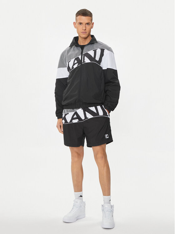 Karl Kani Karl Kani Giacca a vento Wavy Retro Block 6086268 Nero Regular Fit