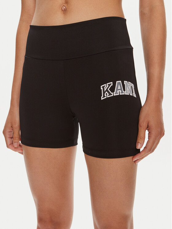 Karl Kani Karl Kani Pantaloni scurți sport Small Serif 6113125 Negru Slim Fit