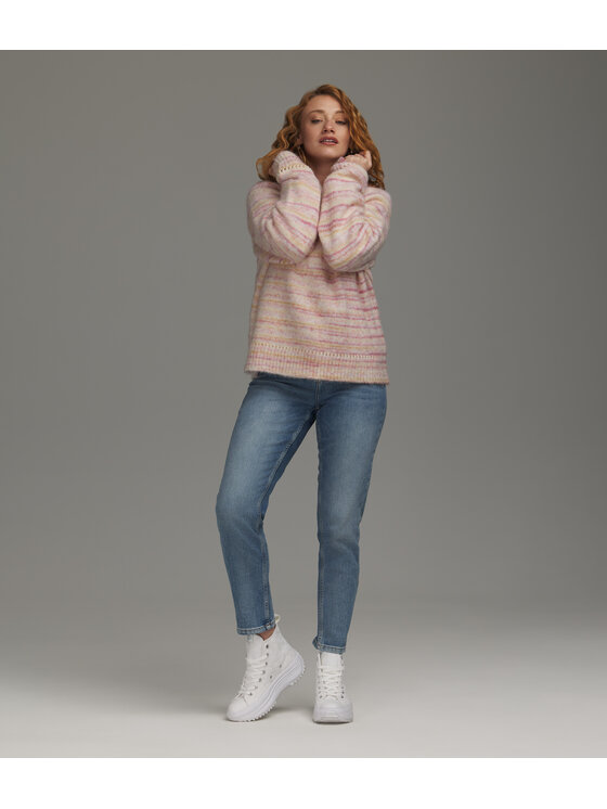 Lee Cooper Lee Cooper Sweter SONIA Różowy Regular Fit