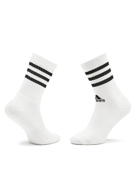 adidas adidas Високі шкарпетки unisex 3-Stripes Cushioned Crew Socks 3 Pairs HT3458 Білий