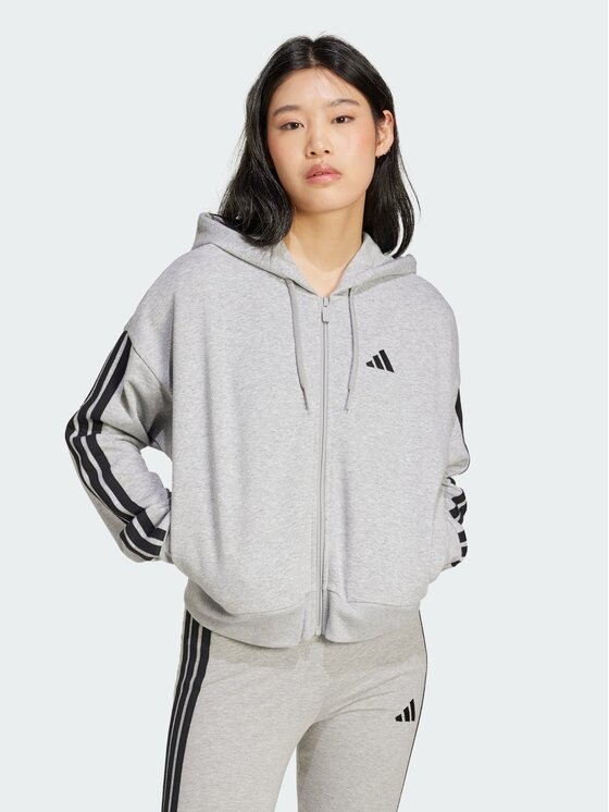 adidas adidas Bluza French Terry Szary Regular Fit