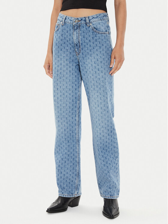 HUGO Hugo Jeans hlače 50514131 Modra Straight Fit