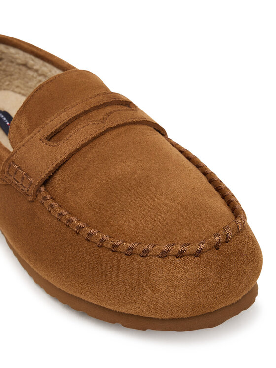 Tommy Hilfiger Tommy Hilfiger Παντόφλες Σπιτιού Hilfiger Driver House Shoe FM0FM06012 Ανοιχτό καφέ