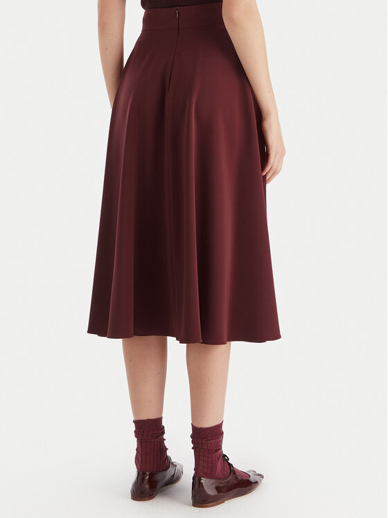 Marella Marella Trapezförmiger Rock Pina 2523106075 Dunkelrot Regular Fit
