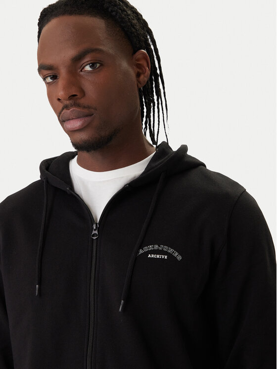 Jack & Jones Jack & Jones Džemperis College Logo 12288363 Juoda Regular Fit