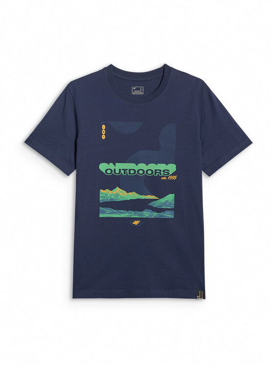 4F 4F T-Shirt MISSION READY Granatowy Regular Fit