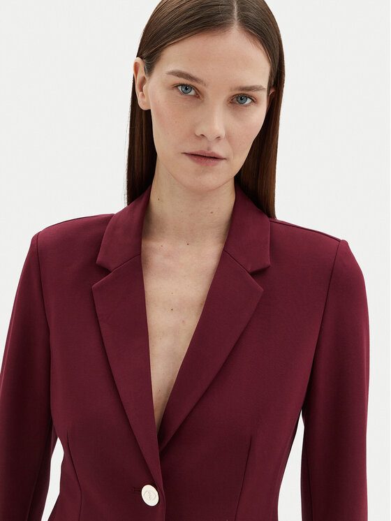 Motivi Motivi Marynarka Q602Q000735N Bordowy Slim Fit
