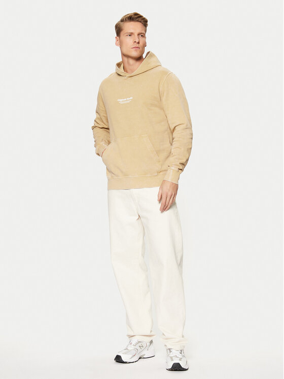 Jack&Jones Jack&Jones Majica dugih rukava Vesterbro 12267037 Bež Relaxed Fit