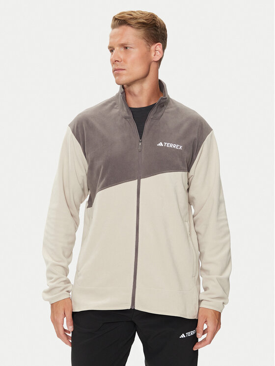 adidas Fleecová mikina Terrex Multi IZ3296 Béžová Regular Fit