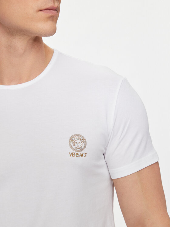 Versace Versace T-Shirt Medusa AUU01005 Bílá Slim Fit