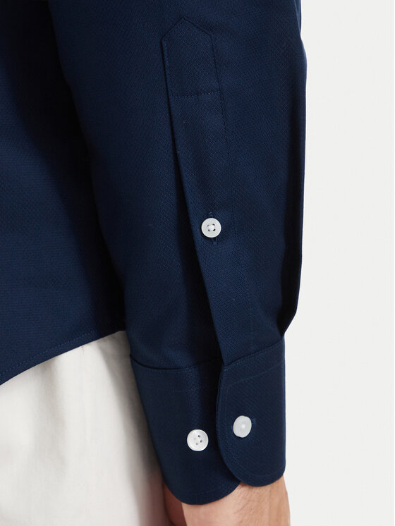Tommy Hilfiger Tommy Hilfiger Särk Dobby MW0MW43747 Tumesinine Slim Fit