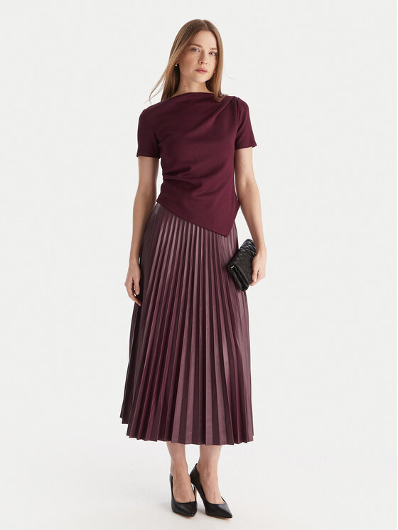 Vero Moda Vero Moda Φούστα από απομίμηση δέρματος Bella Holly 10319036 Μωβ Regular Fit