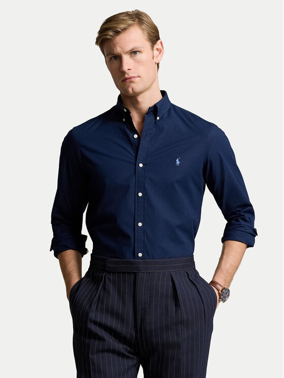 Polo Ralph Lauren Košulja 710928254001 Tamnoplava Slim Fit