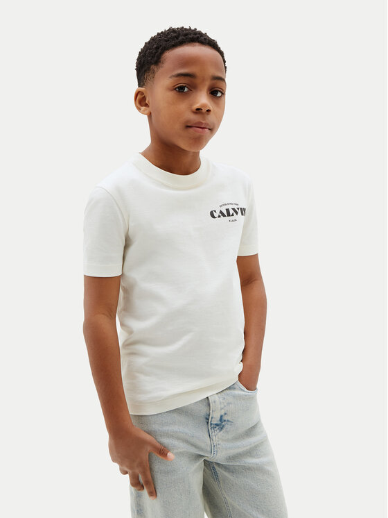 Calvin Klein Tricou Small Chest LVCKTJA40B Albastru Regular Fit